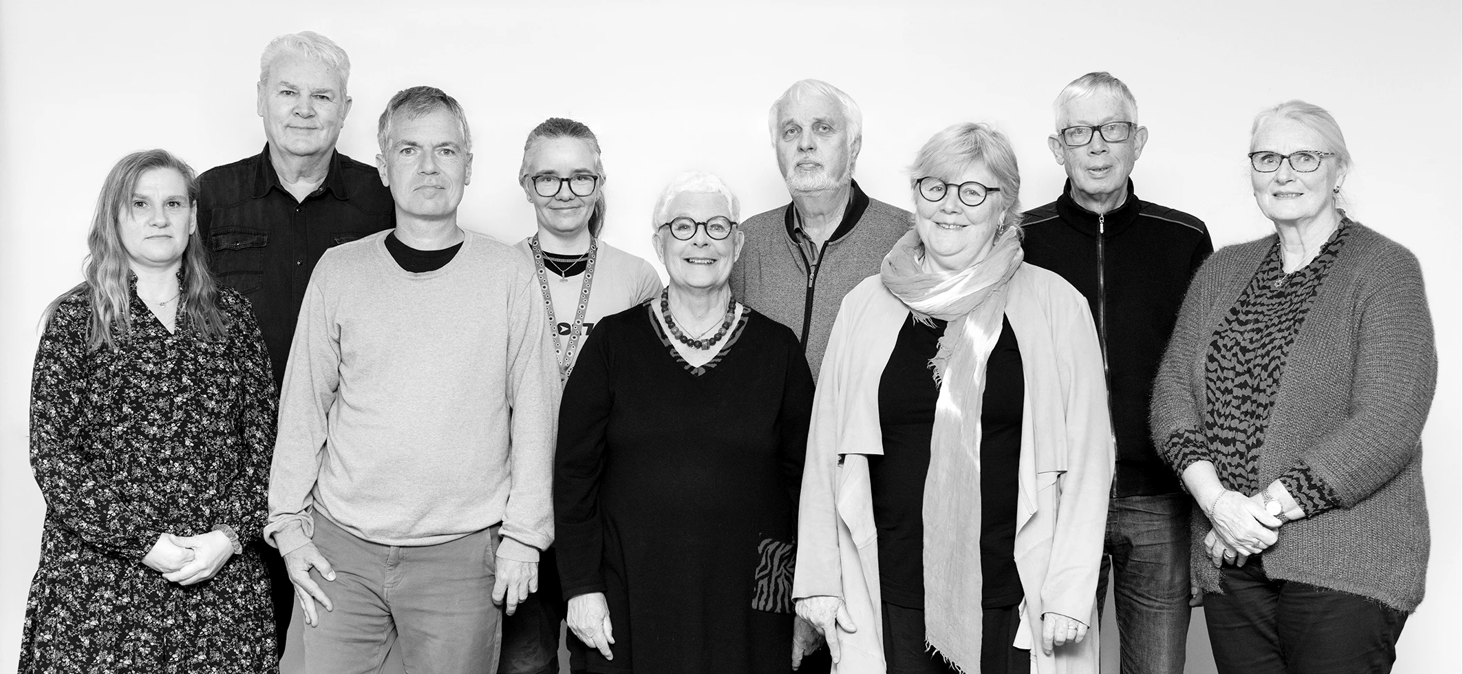 Gruppebillede af ni ud af de 10 medlemmer af brugerrådet